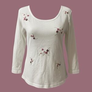 Karen Kane Floral Embroidered Top